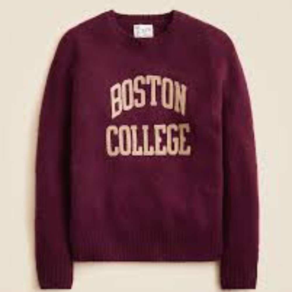 JCREW BOSTON COLLEGE WOOL SWEATER MENS MED